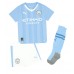Manchester City Jeremy Doku #11 Hemmaställ Barn 2023-24 Kortärmad (+ Korta byxor)
